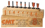 CMT 800 500 11 8 Pc Dovetail Straight Router Bit Set 1 4